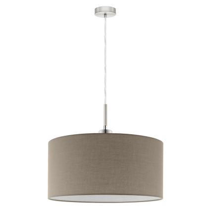 Eglo - LED Lustr na lanku TUNJA 1xE27/60W/230V taupe