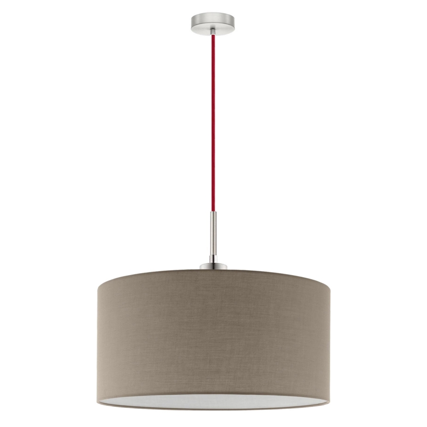 Eglo - LED  Lustr na lanku TUNJA 1xE27/60W/230V taupe
