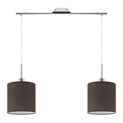Eglo - LED  Lustr na lanku TUNJA 2xE27/60W/230V hnědá
