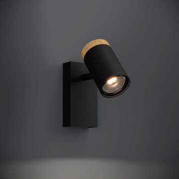 Eglo - LED Nástěnné bodové svítidlo 1xGU10/4,5W/230V 3000K černá/hnědá