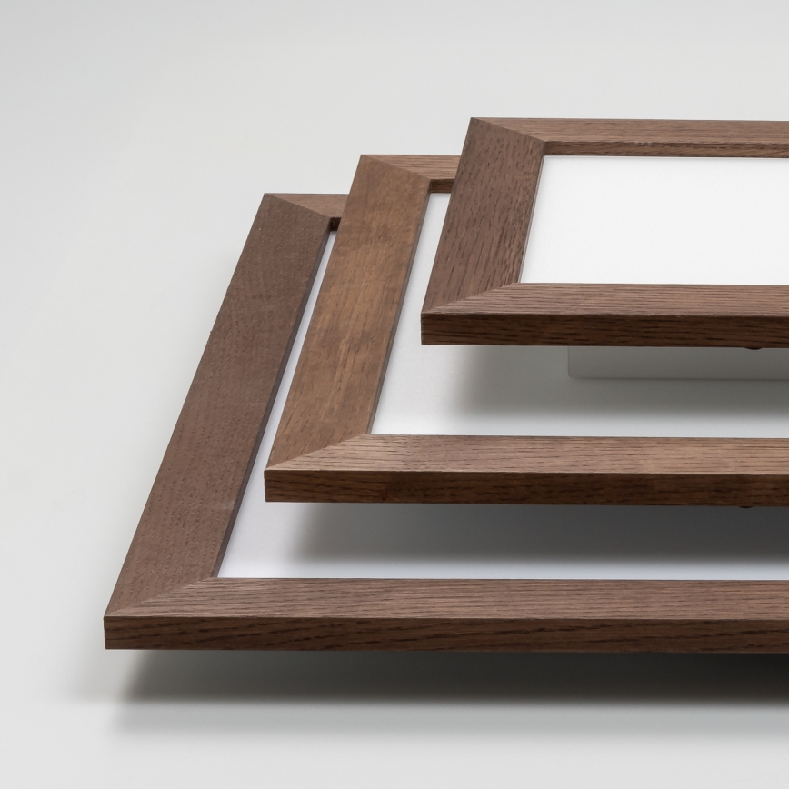 Eglo - LED Přisazený panel SALOBRENA WOOD LED/31W/230V 64x64 cm tmavě hnědá