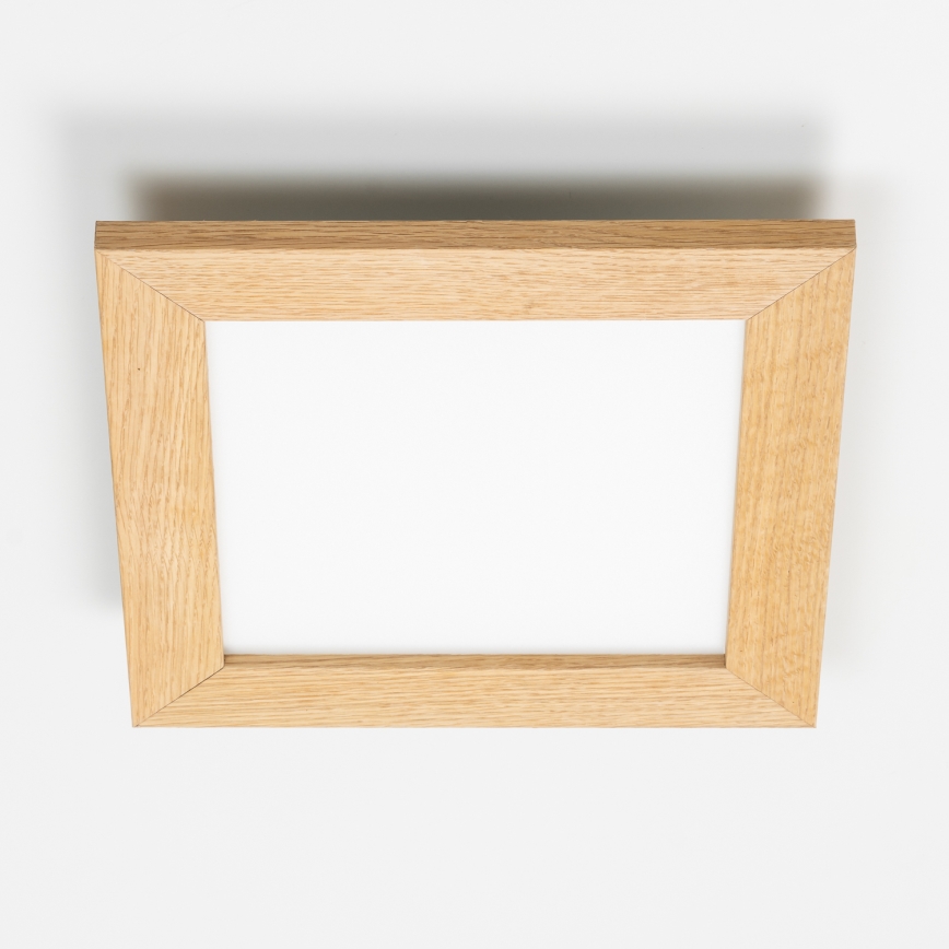 Eglo - LED Přisazený panel SALOBRENA-RW WOOD LED/17W/230V 2700/4000K 30x30 cm hnědá