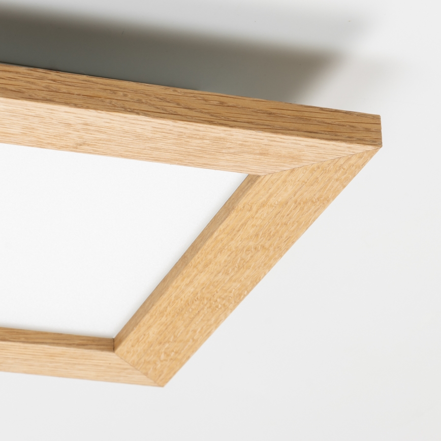 Eglo - LED Přisazený panel SALOBRENA-RW WOOD LED/17W/230V 2700/4000K 30x30 cm hnědá