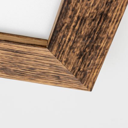 Eglo - LED Přisazený panel SALOBRENA-RW WOOD LED/17W/230V 2700/4000K 34x34 cm hnědá