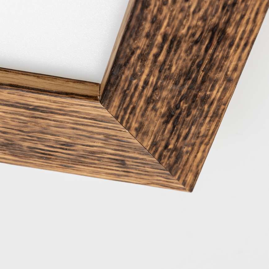 Eglo - LED Přisazený panel SALOBRENA-RW WOOD LED/17W/230V 2700/4000K 34x34 cm hnědá