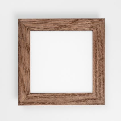 Eglo - LED Přisazený panel SALOBRENA-RW WOOD LED/17W/230V 2700/4000K 34x34 cm tmavě hnědá