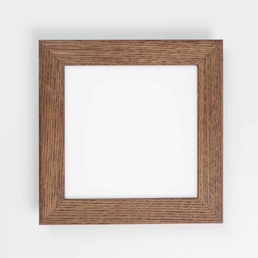 Eglo - LED Přisazený panel SALOBRENA-RW WOOD LED/17W/230V 2700/4000K 34x34 cm tmavě hnědá