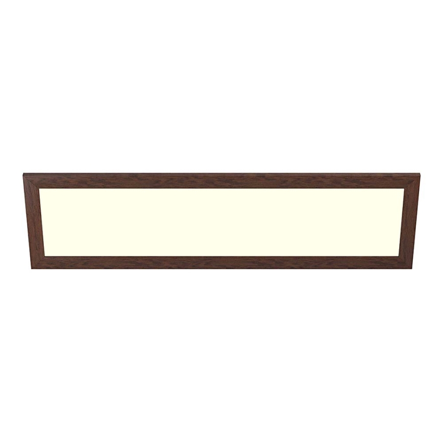 Eglo - LED Přisazený panel SALOBRENA-RW WOOD LED/34W/230V 2700/4000K 124x34 cm tmavě hnědá