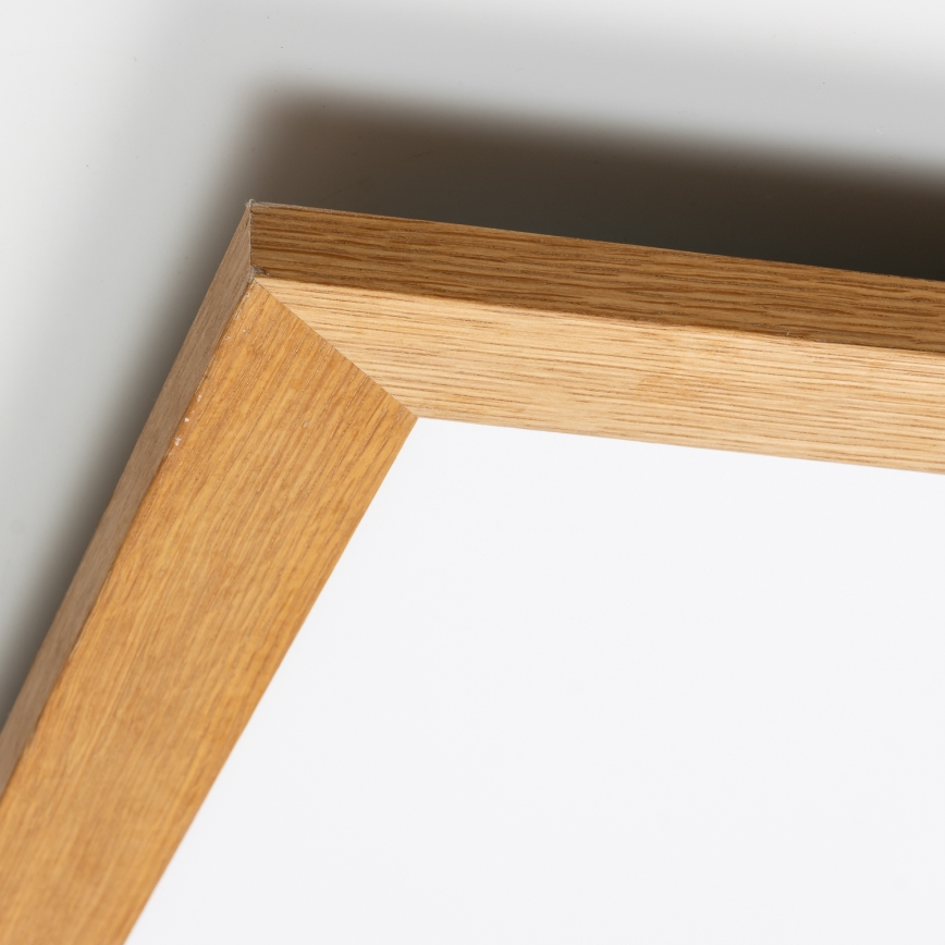 Eglo - LED Přisazený panel SALOBRENA-RW WOOD LED/34W/230V 2700/4000K 64x64 cm hnědá