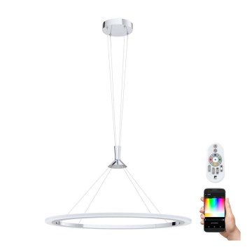 Eglo - LED RGB Stmívatelný lustr na lanku HORNITOS-C LED/37W/230V + dálkové ovládání