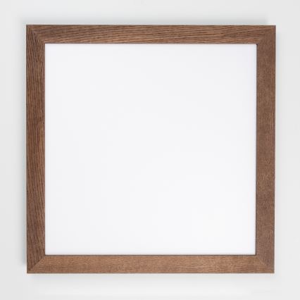 Eglo - LED RGB Stmívatelný přisazený panel SALOBRENA-C WOOD LED/30,5W/230V 2700-6500K 64x64 cm tmavě hnědá + dálkové ovládání