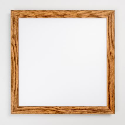 Eglo - LED RGB Stmívatelný přisazený panel SALOBRENA-C WOOD LED/30,5W/230V 2700-6500K 64x64 cm hnědá + dálkové ovládání