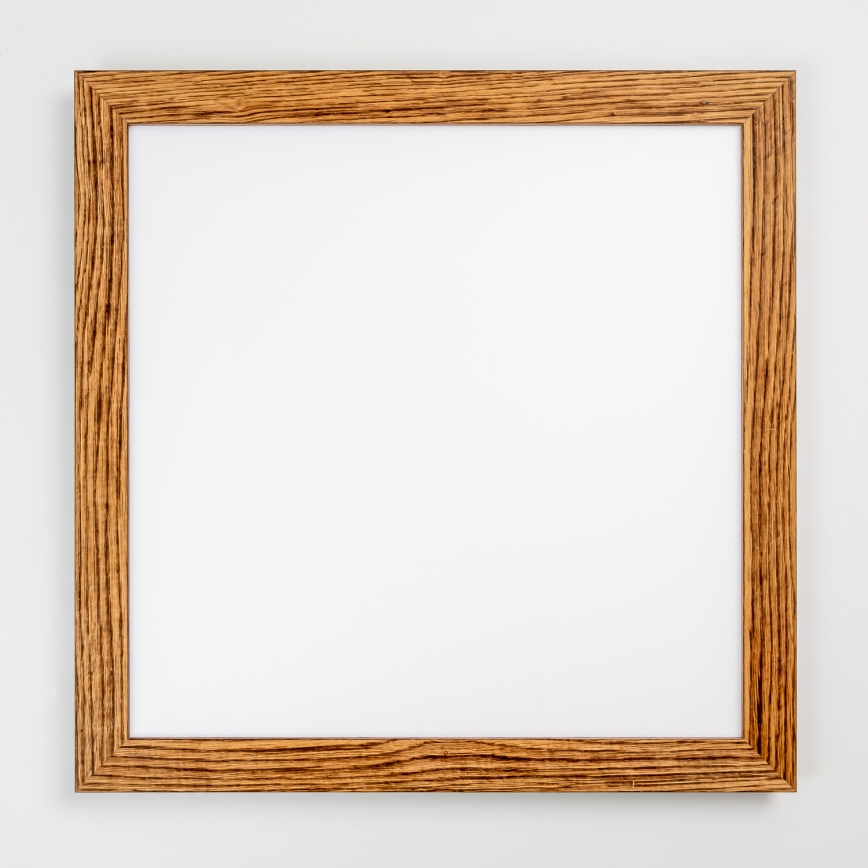Eglo - LED RGB Stmívatelný přisazený panel SALOBRENA-C WOOD LED/30,5W/230V 2700-6500K 64x64 cm hnědá + dálkové ovládání