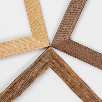 Eglo - LED RGB Stmívatelný přisazený panel SALOBRENA-C WOOD LED/30,5W/230V 2700-6500K 64x64 cm hnědá + dálkové ovládání