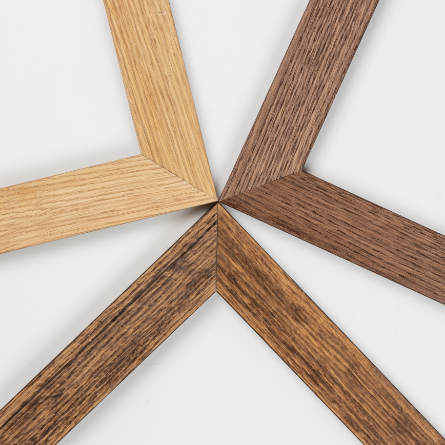 Eglo - LED RGB Stmívatelný přisazený panel SALOBRENA-C WOOD LED/30,5W/230V 2700-6500K 64x64 cm hnědá + dálkové ovládání
