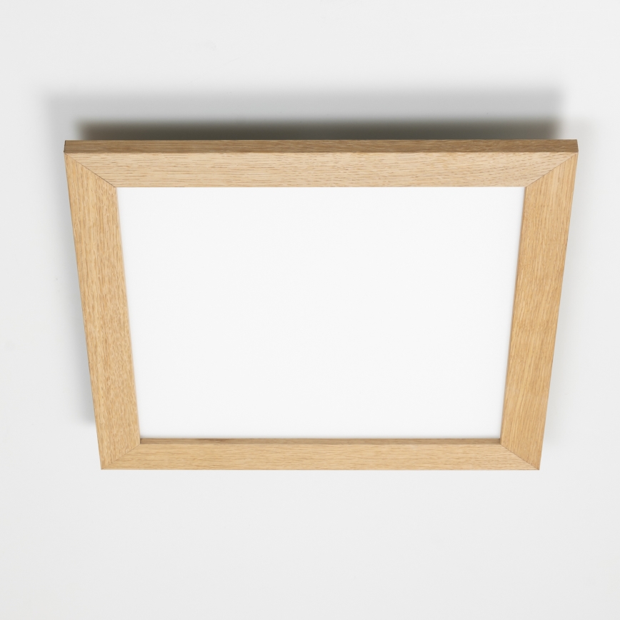 Eglo - LED RGB Stmívatelný přisazený panel SALOBRENA-C WOOD LED/40W/230V 2700-6500K 49,5x49,5 cm hnědá + dálkové ovládání