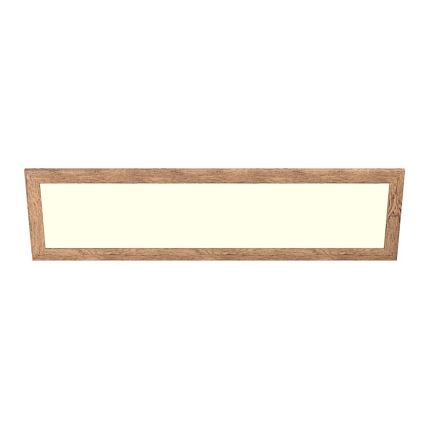 Eglo - LED RGBW Stmívatelný přisazený panel SALOBRENA-C WOOD LED/34W/230V 2700-6500K 34x124 cm hnědá + dálkové ovládání
