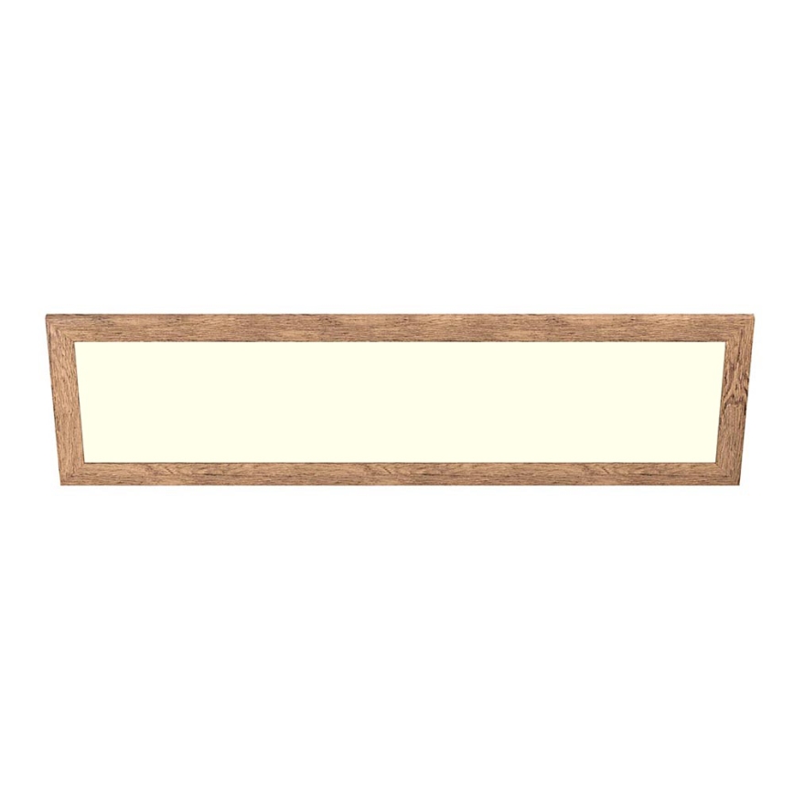 Eglo - LED RGBW Stmívatelný přisazený panel SALOBRENA-C WOOD LED/34W/230V 2700-6500K 34x124 cm hnědá + dálkové ovládání
