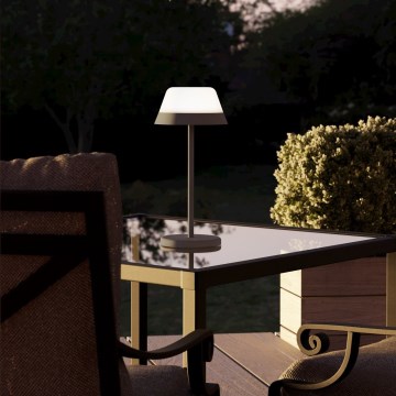Eglo - LED RGBW Stmívatelná dotyková venkovní lampa 2v1 LED/1,5W/5V 2600 mAh IP54 šedá