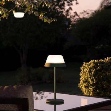 Eglo - LED RGBW Stmívatelná dotyková venkovní lampa 2v1 LED/1,5W/5V 2600 mAh IP54 zelená