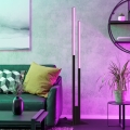 Eglo - LED RGBW Stmívatelná stojací lampa 2xLED/16W/230V černá ZigBee