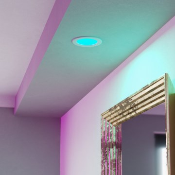 Eglo - LED RGBW Stmívatelné koupelnové podhledové svítidlo LED/5W/230V 2700-6500K pr. 12 cm IP44 bílá