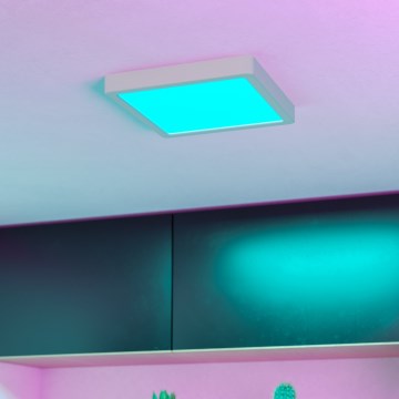 Eglo - LED RGBW Stmívatelné koupelnové stropní svítidlo LED/10,5W/230V 2700-6500K 22x22 cm IP44 bílá