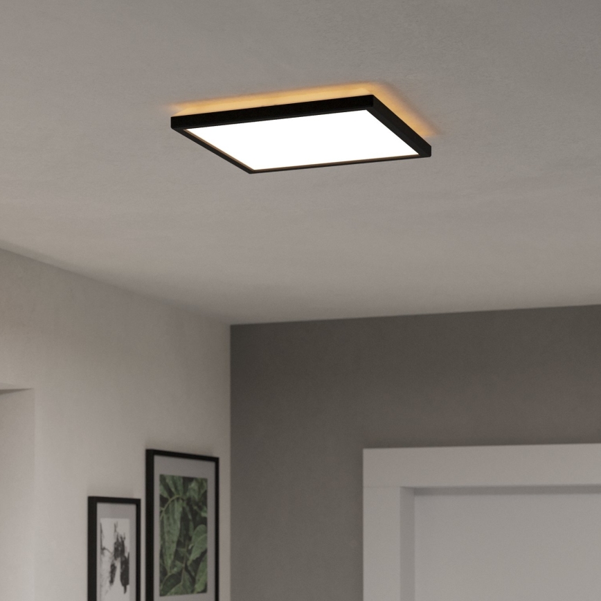 Eglo - LED RGBW Stmívatelné koupelnové stropní svítidlo LED/13,4W/230V 2700-6500K 29x29 cm IP44 černá