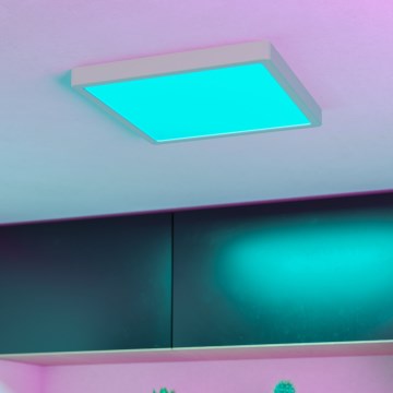 Eglo - LED RGBW Stmívatelné koupelnové stropní svítidlo LED/13,5W/230V 2700-6500K 29,5x29,5 cm IP44 bílá