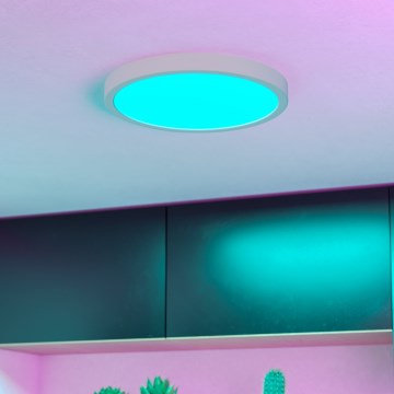 Eglo - LED RGBW Stmívatelné koupelnové stropní svítidlo LED/14,3W/230V 2700-6500K pr. 27,8 cm IP44 bílá