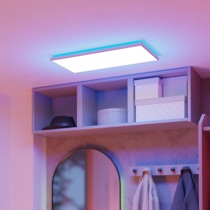 Eglo - LED RGBW Stmívatelné koupelnové stropní svítidlo LED/17,2W/230V 2700-6500K 30x57cm IP44 bílá ZigBee