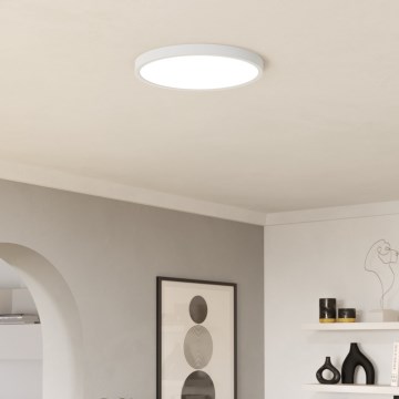 Eglo - LED RGBW Stmívatelné koupelnové stropní svítidlo LED/17,5W/230V 2700-6500K pr. 39,9 cm IP44 bílá