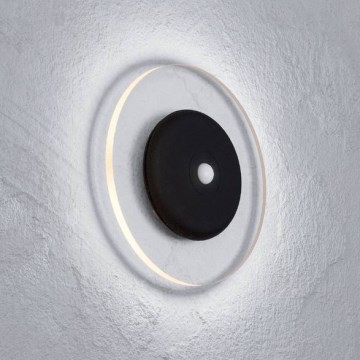 Eglo - LED RGBW Stmívatelné nabíjecí nástěnné svítidlo se senzorem pohybu a soumraku LED/5V 2000 mAh černá + dálkové ovládání