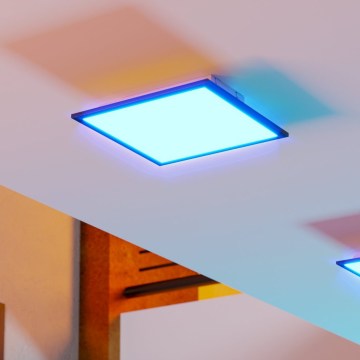 Eglo - LED RGBW Stmívatelné stropní svítidlo LED/14W/230V 2700-6500K 30x30 cm černá