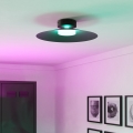 Eglo - LED RGBW Stmívatelné stropní svítidlo LED/15,5W/230V 2700-6500K pr. 45 cm černá