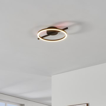 Eglo - LED RGBW Stmívatelné stropní svítidlo LED/17W/230V 2700-6500K černá + dálkové ovládání
