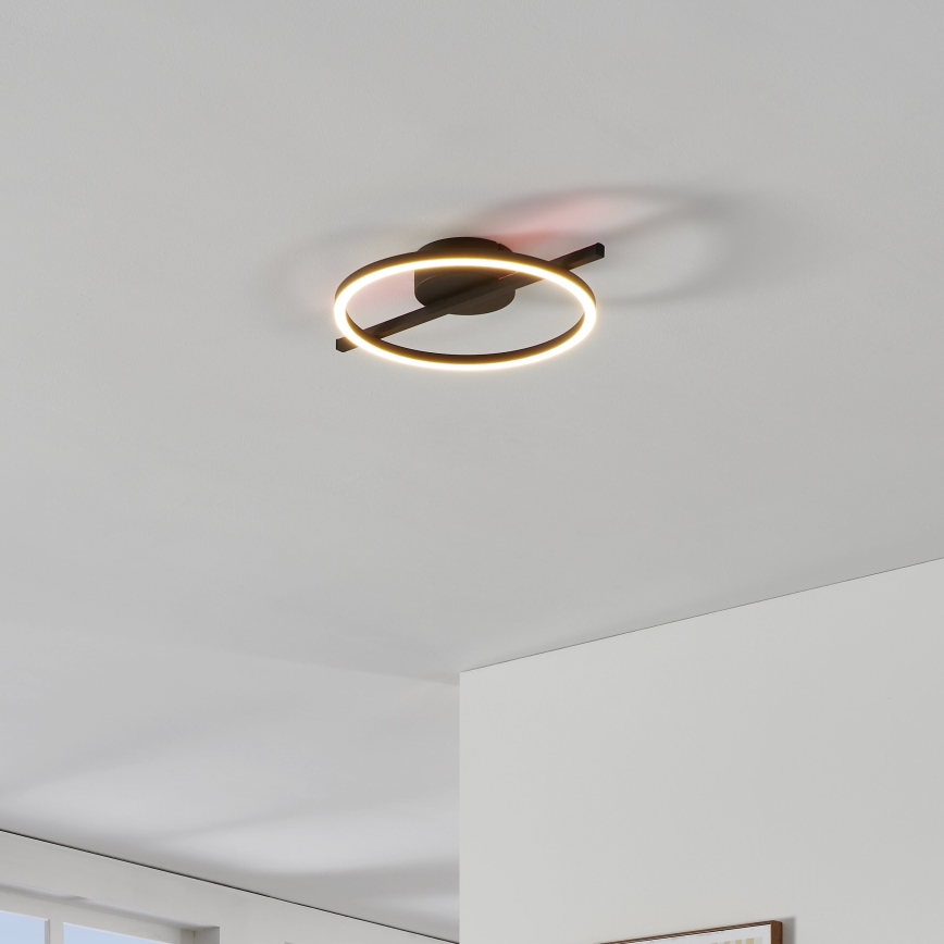 Eglo - LED RGBW Stmívatelné stropní svítidlo LED/17W/230V 2700-6500K černá + dálkové ovládání