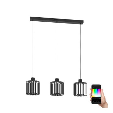 Eglo - LED RGBW Stmívatelný lustr na lanku 3xLED/3,7W/230V 2700-6500K