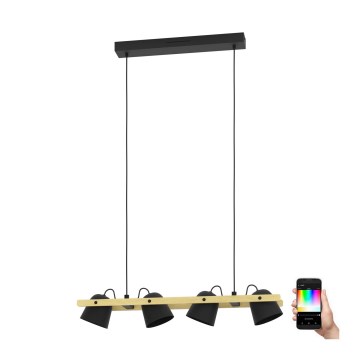Eglo - LED RGBW Stmívatelný lustr na lanku 4xLED/3,7W/230V 2700-6500K