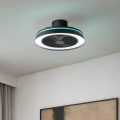 Eglo - LED RGBW Stmívatelný stropní ventilátor 3xLED/8,5W/230V+LED/6W 2700-6500K pr. 48 cm černá + dálkové ovládání