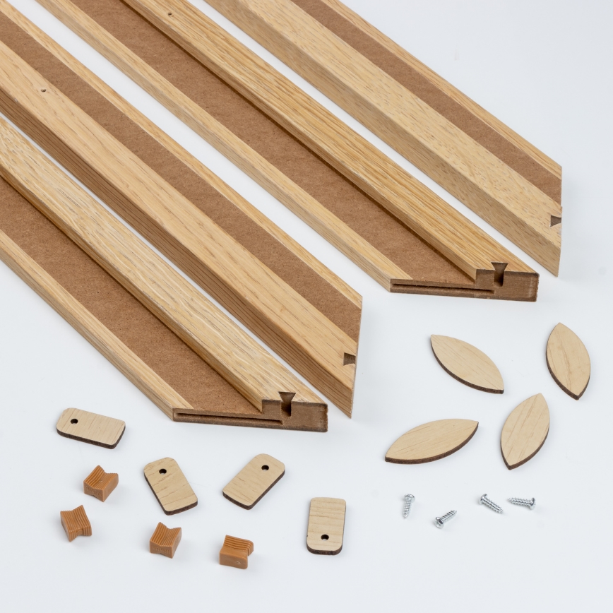 Eglo - LED Stmívatelný přisazený panel POZZALLO WOOD LED/21W/230V 2700-6500K 49,5x49,5 cm hnědá + dálkové ovládání