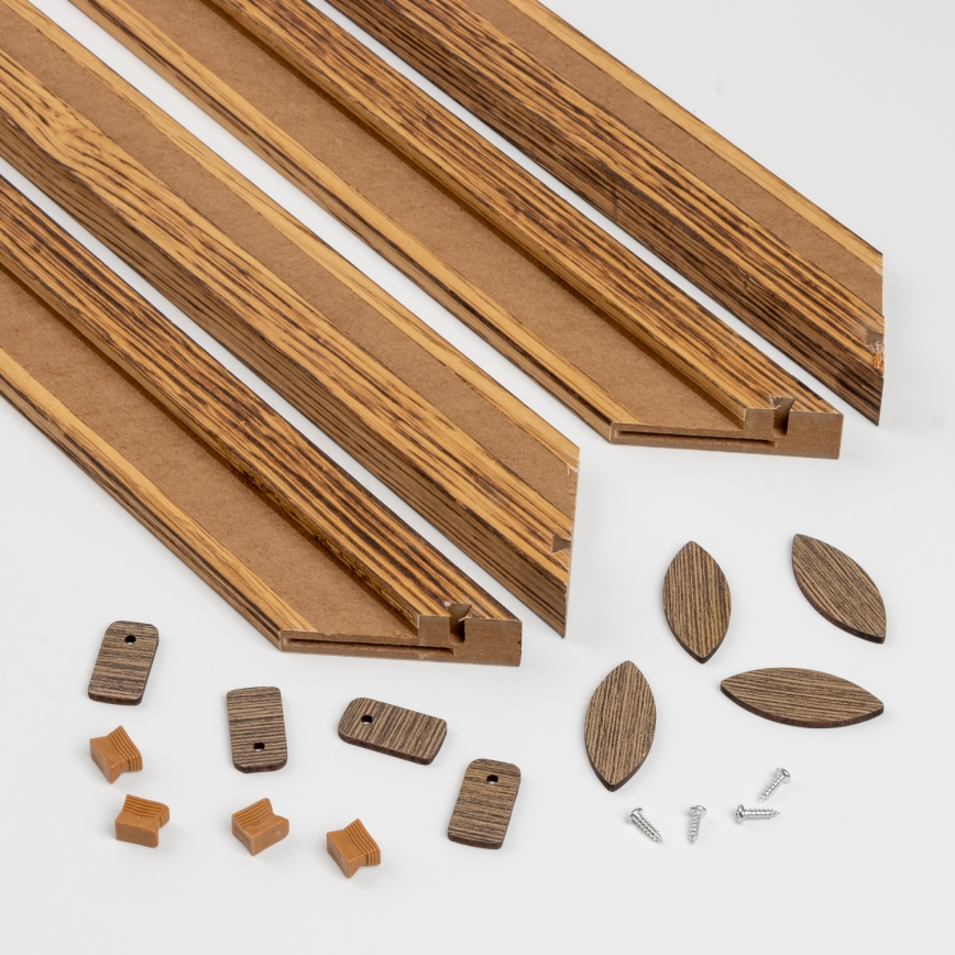 Eglo - LED Stmívatelný přisazený panel POZZALLO WOOD LED/21W/230V 2700-6500K 49,5x49,5 cm hnědá + dálkové ovládání