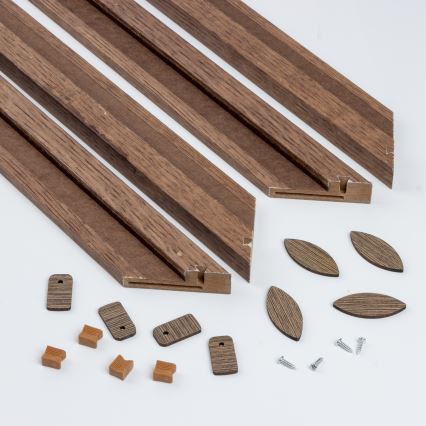 Eglo - LED Stmívatelný přisazený panel POZZALLO WOOD LED/21W/230V 2700-6500K 49,5x49,5 cm tmavě hnědá + dálkové ovládání