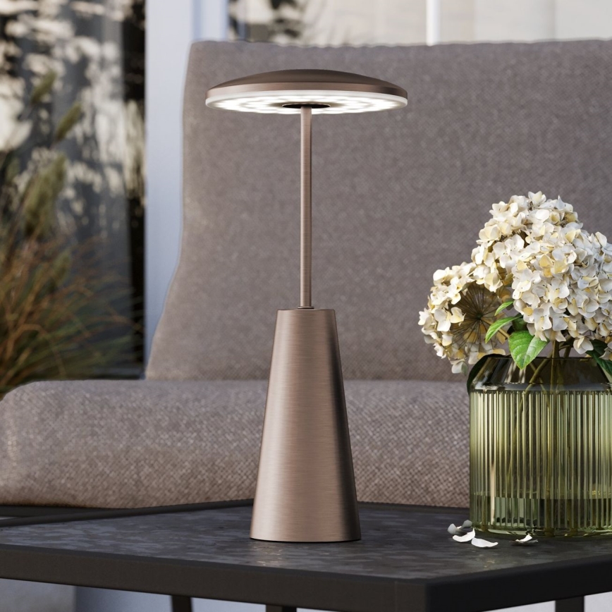 Eglo - LED Stmívatelná dotyková venkovní lampa LED/2,8W/5V 2400K/3000K/4000K 5200 mAh IP54 béžová