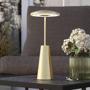 Eglo - LED Stmívatelná dotyková venkovní lampa LED/2,8W/5V 2400K/3000K/4000K 5200 mAh IP54 zlatá