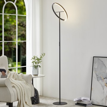 Eglo - LED Stmívatelná stojací lampa 2xLED/8,8W/230V černá