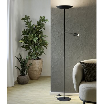 Eglo - LED Stmívatelná stojací lampa LED/26,5W/230V + LED/4W černá