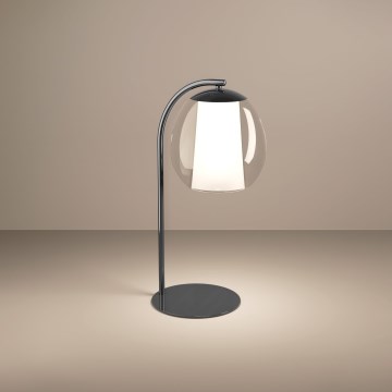 Eglo - LED Stmívatelná stolní lampa LED/5,5W/230V + LED/1,6W černý chrom
