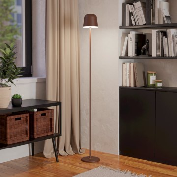 Eglo - LED Stmívatelná venkovní nabíjecí stojací lampa LED/4,3W/230V 2400/3000/4000K IP54 hnědá