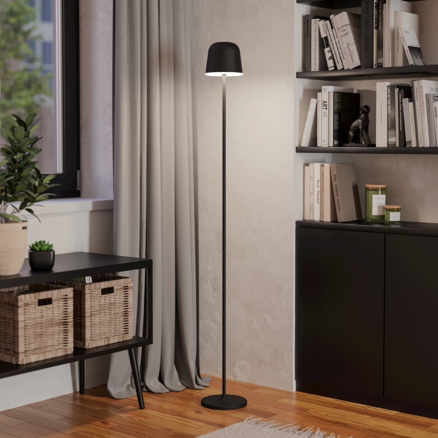 Eglo - LED Stmívatelná venkovní nabíjecí stojací lampa LED/4,3W/5V 2400/3000/4000K IP54 černá